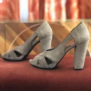 Gray Nine West Block heels!